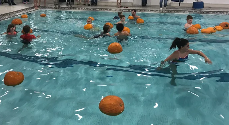 floating pumpkins